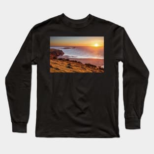 Worms Head, Rhossili Bay, Gower Long Sleeve T-Shirt